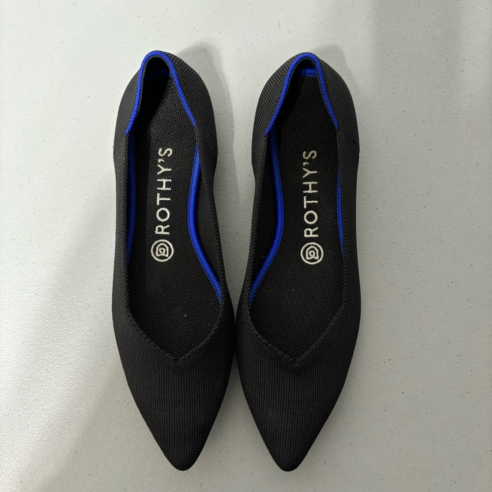 Rothy's Black and Blue Flats